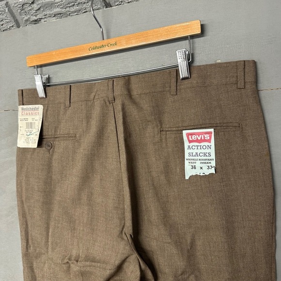 Levi's Other - Levi's Action Slacks Wrinkle Resistant Trousers Brown Waist 36 Inseam 32